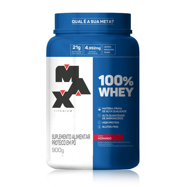 100% Whey 900g Pote Max Titanium