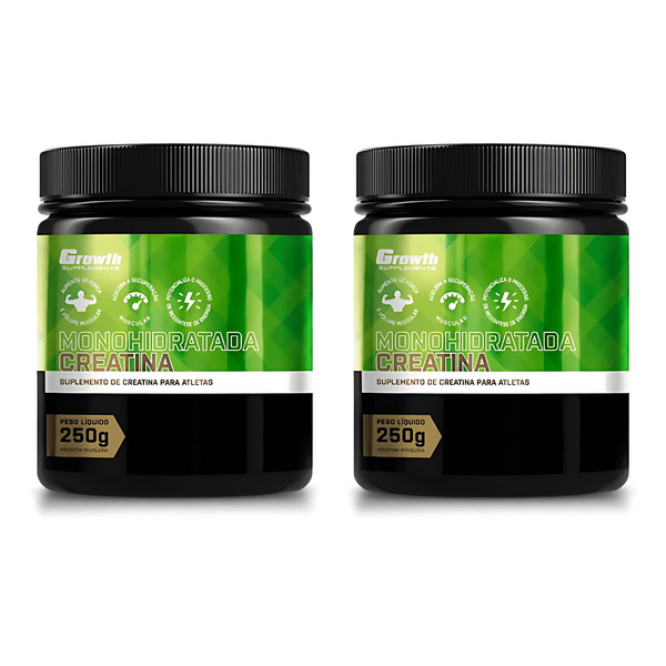 COMBO 2X CREATINA MONOHIDRATADA 250G - GROWTH SUPPLEMENTS