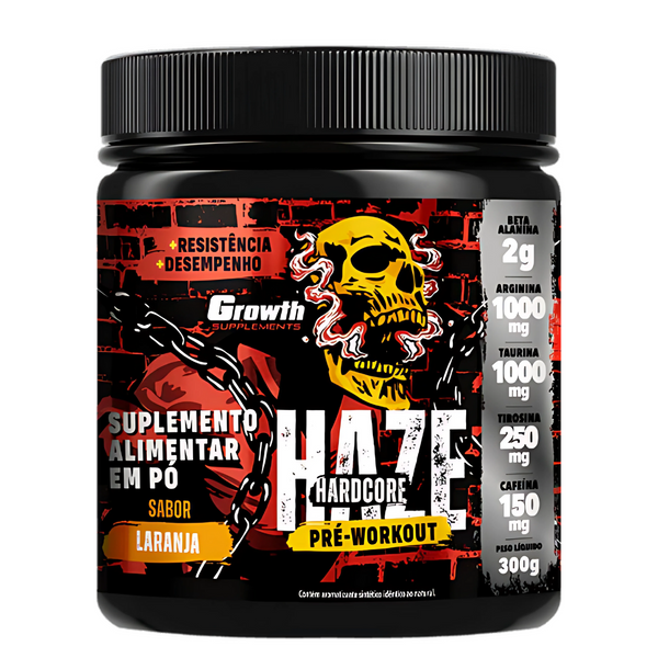 PRÉ-TREINO HAZE HARDCORE 300G - GROWTH SUPPLEMENTS