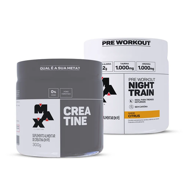 Kit Creatina 300g + Pré treino Night Train 300g
